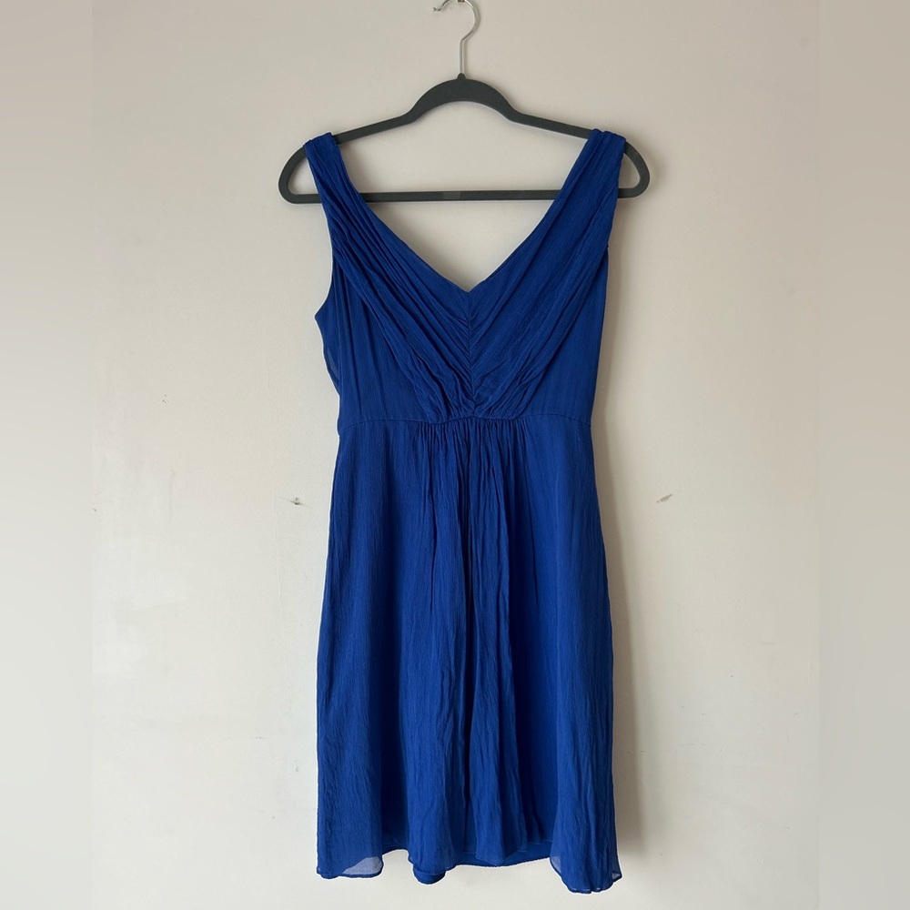 Royal Blue V-Neckk Cocktail Dress